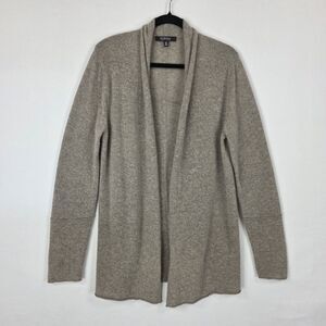 Saks Fifth Avenue XL 100% Cashmere Cardigan Sweater Open Front Shawl Collar Soft
